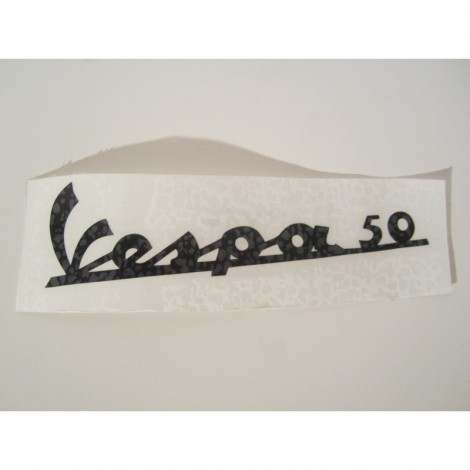 Targhetta adesiva nera...