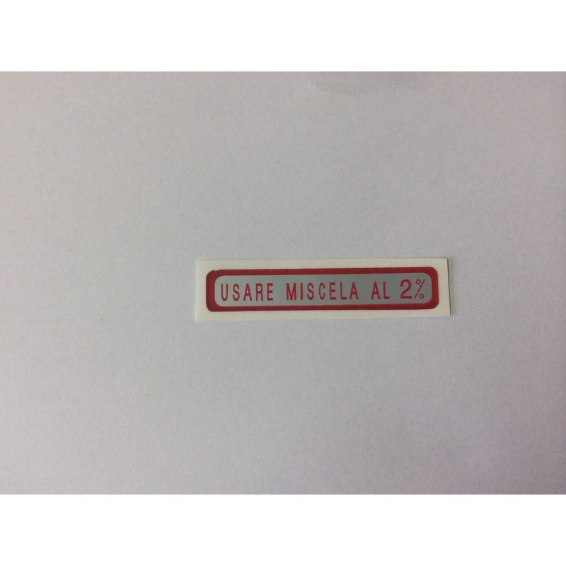 Targhetta Adesiva "Miscela...