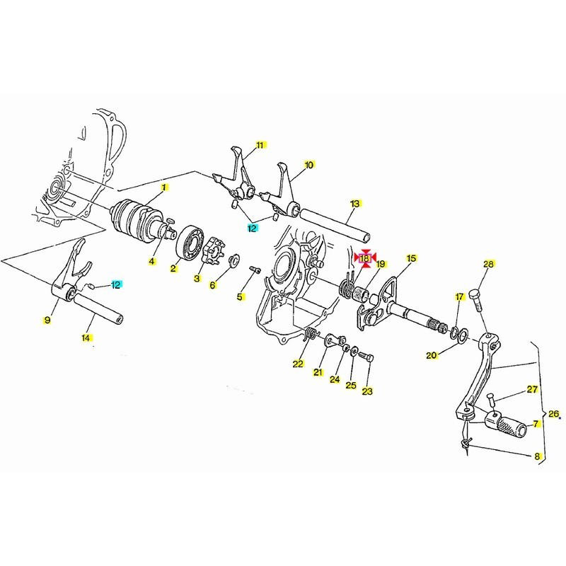 Ricambio Selettore Ingresso Motorizzato Alps ASD1017 / Yamaha VT148400 Per Amplificatori