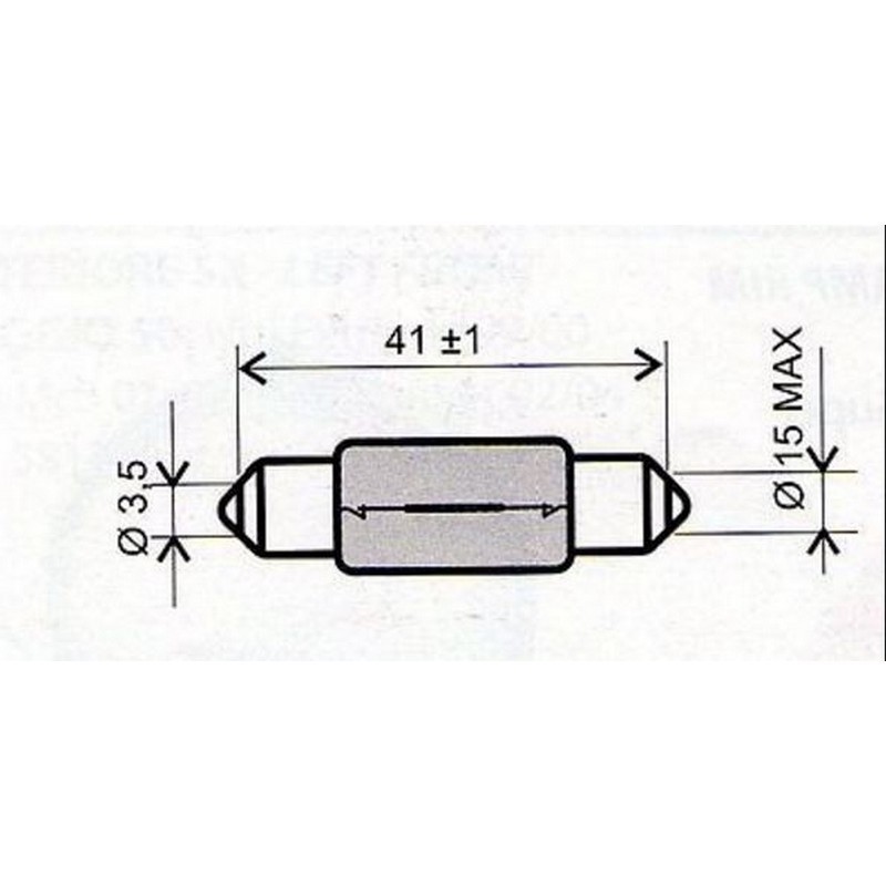 Lampadina 6v-15 watt siluro...
