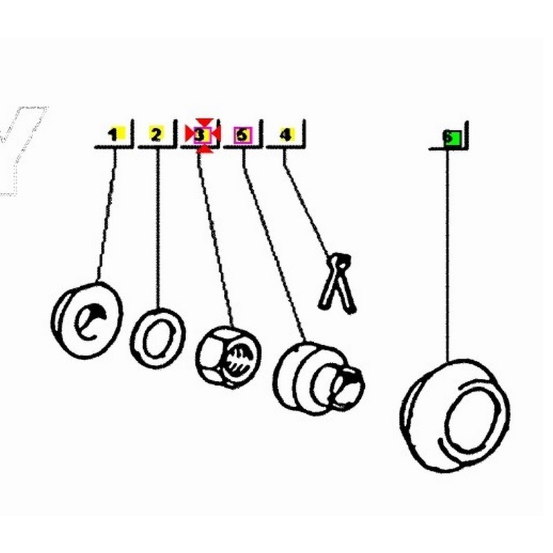 Dado mozzo posteriore Ape...