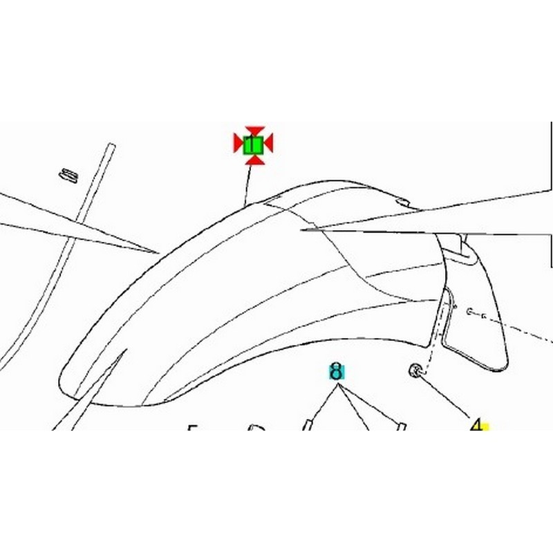 Parafango anteriore grigio...