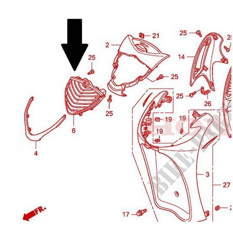 Griglia radiatore per Honda...
