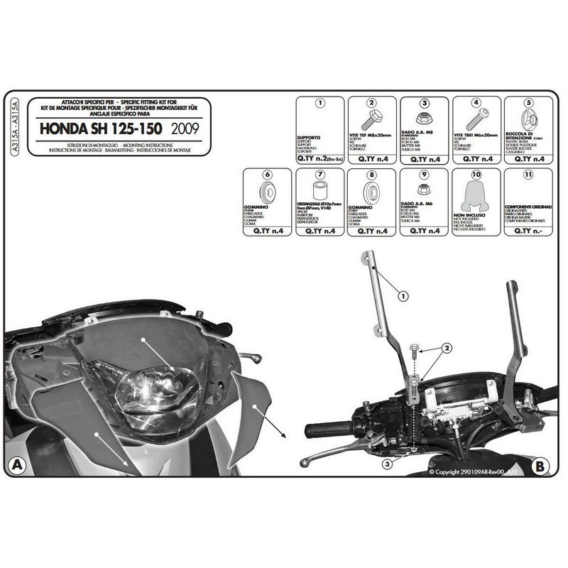 A315A GIVI Kit attacchi...