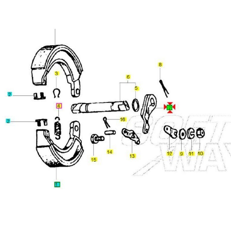 Leva camma freno posteriore...