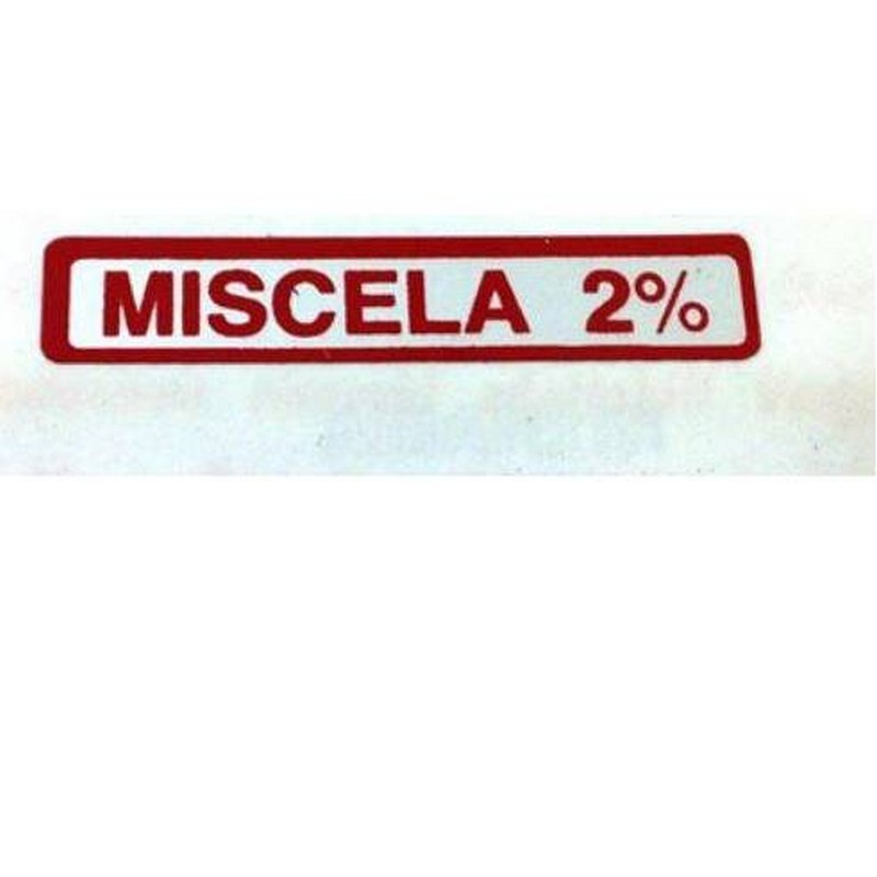 Etichetta "Miscela 2%"