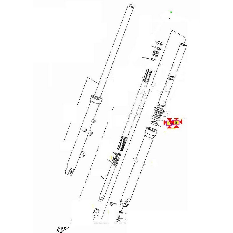 Paraolio forcella Yamaha...