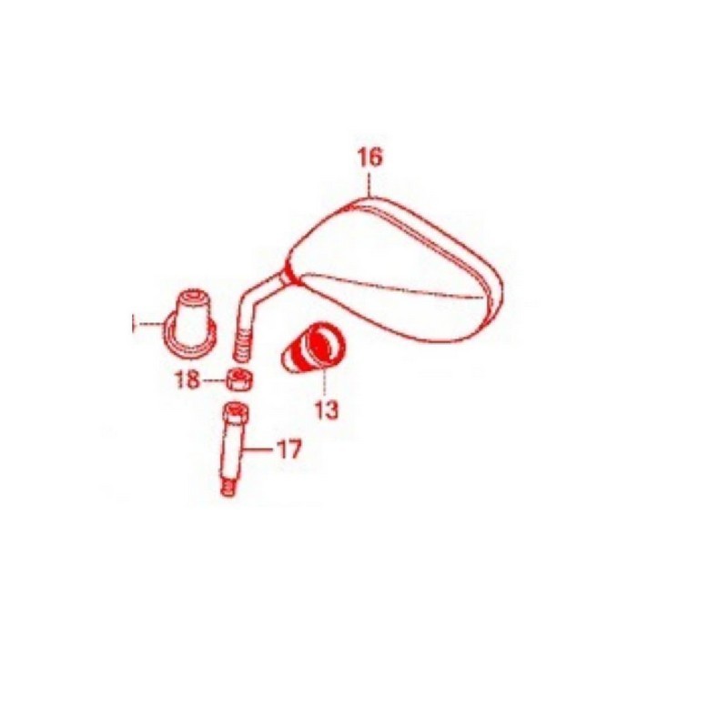 Specchio sinistro SH 125...