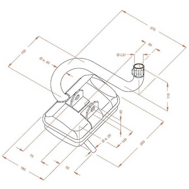 Marmitta Sito per  Cosa 125...