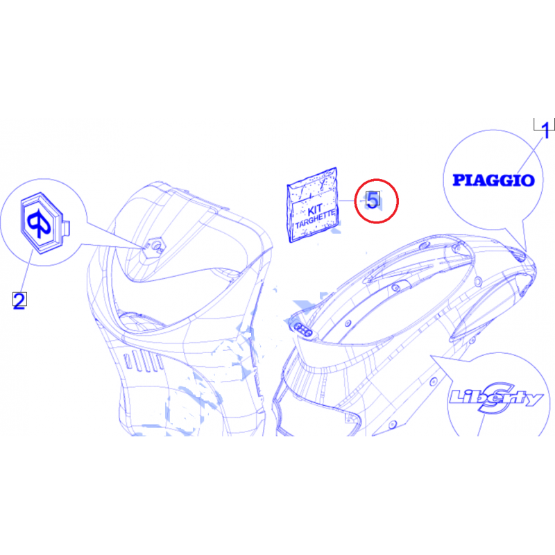 Kit targhette Piaggio...