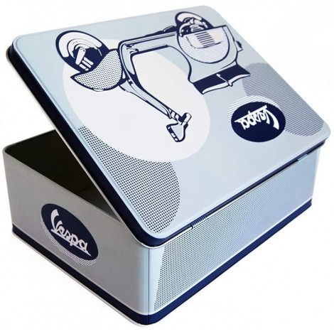 SCATOLA IN LATTA VESPA BLU