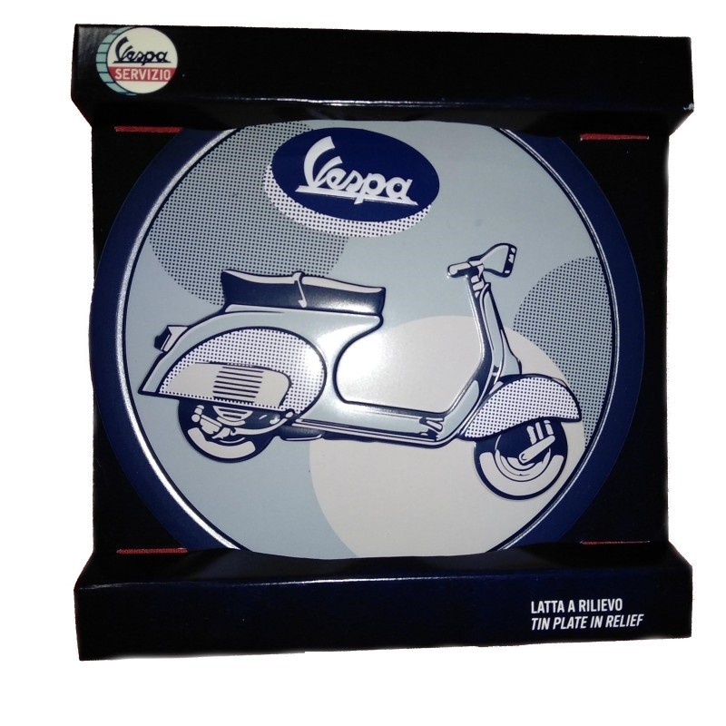 LOCANDINA TONDA IN LATTA VESPA