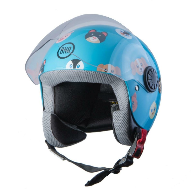 Casco moto per bambini sicurezza casco moto integrale per bambini casco e-bike  con copricapo casco