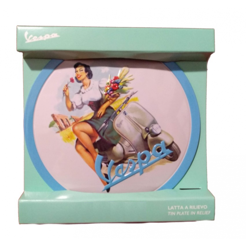 Locandina latta a rilievo...