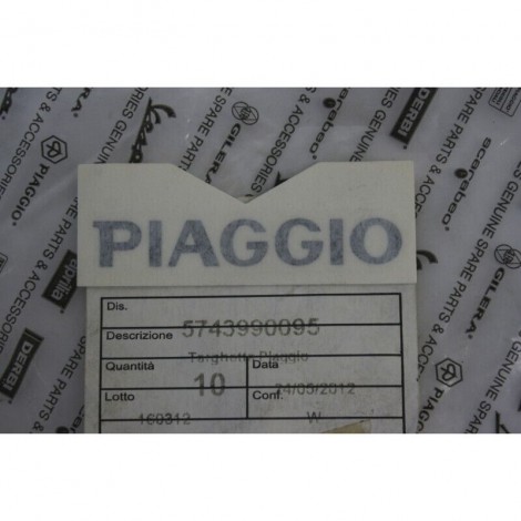 Targhetta Piaggio carena...
