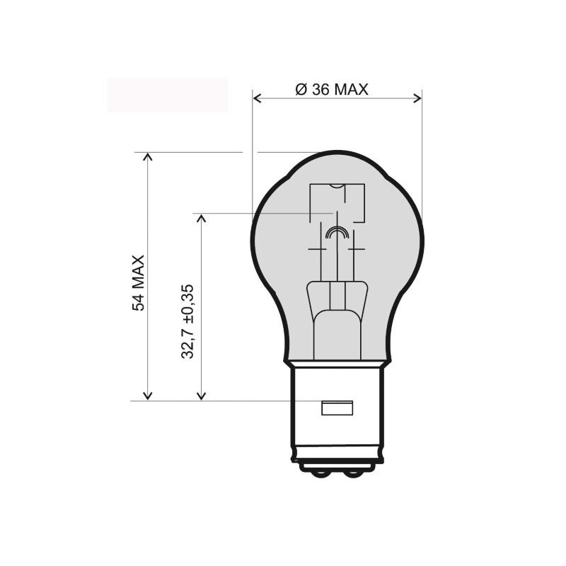 LAMPADINA 12V 35/35W BA20D...