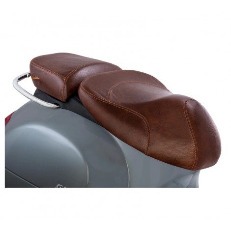 Sella biposto in pelle Marrone Originale Piaggio Vespa GT GTS GTV Granturismo 125 200 250 300