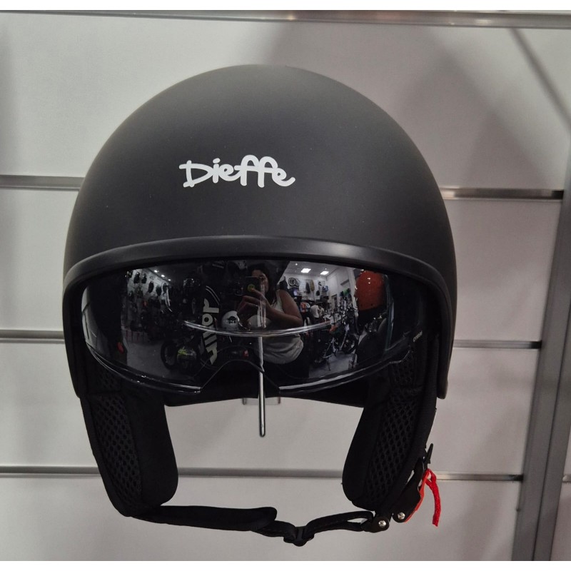 Casco demi-jet DF2 nero con...