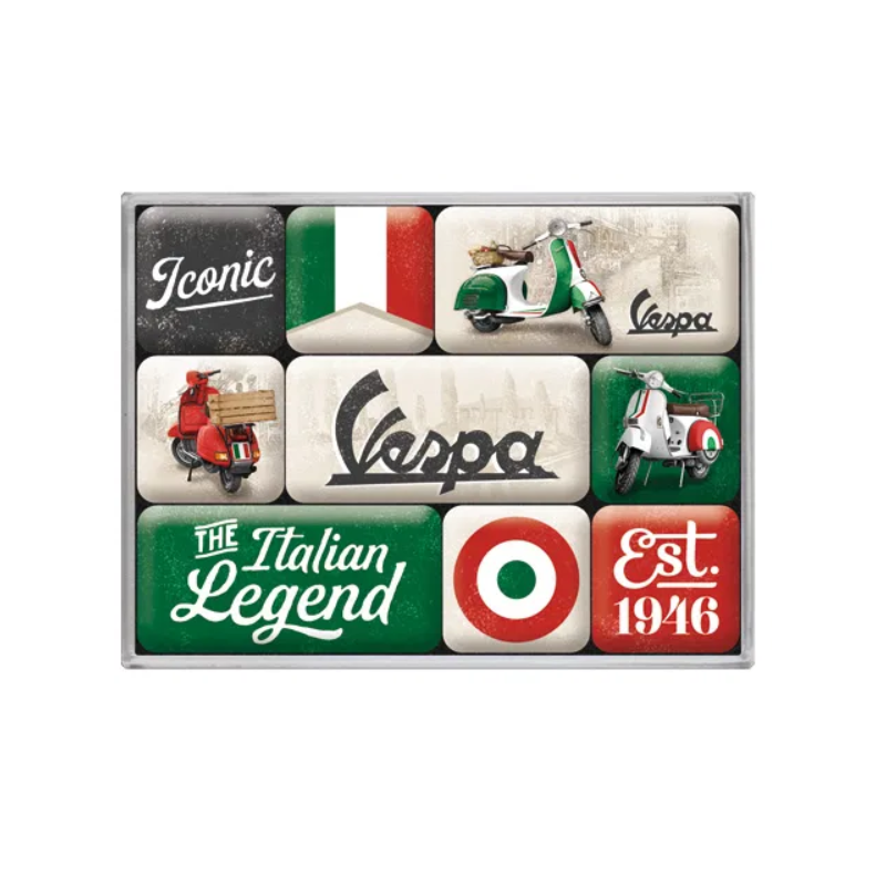 Set di 9 magneti a tema...