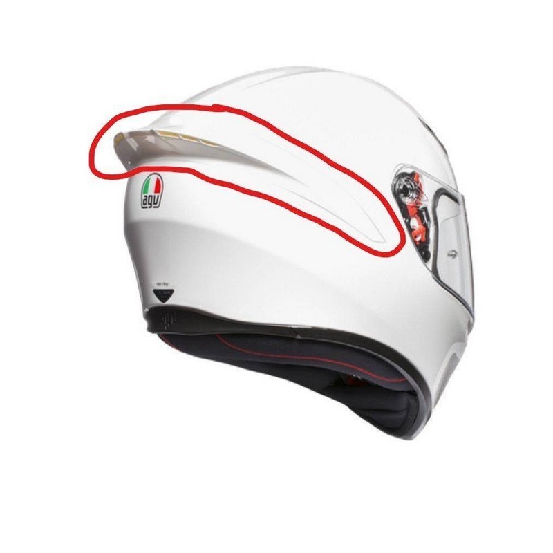 Spoiler Casco K1 Agv Bianco...
