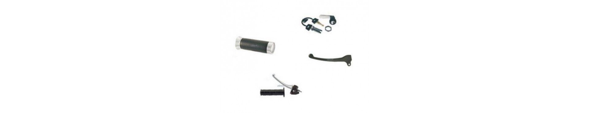 Comandi,  comandi gas, leve, manopole, portaleve, quadri chiave e serrature per moto scooter e maxi scooter